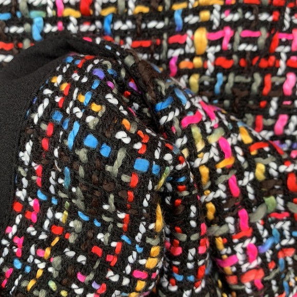 ❌DONATED❌Black Multicolor Tweed Plaid Print Wrap Skirt - Picture 7 of 15